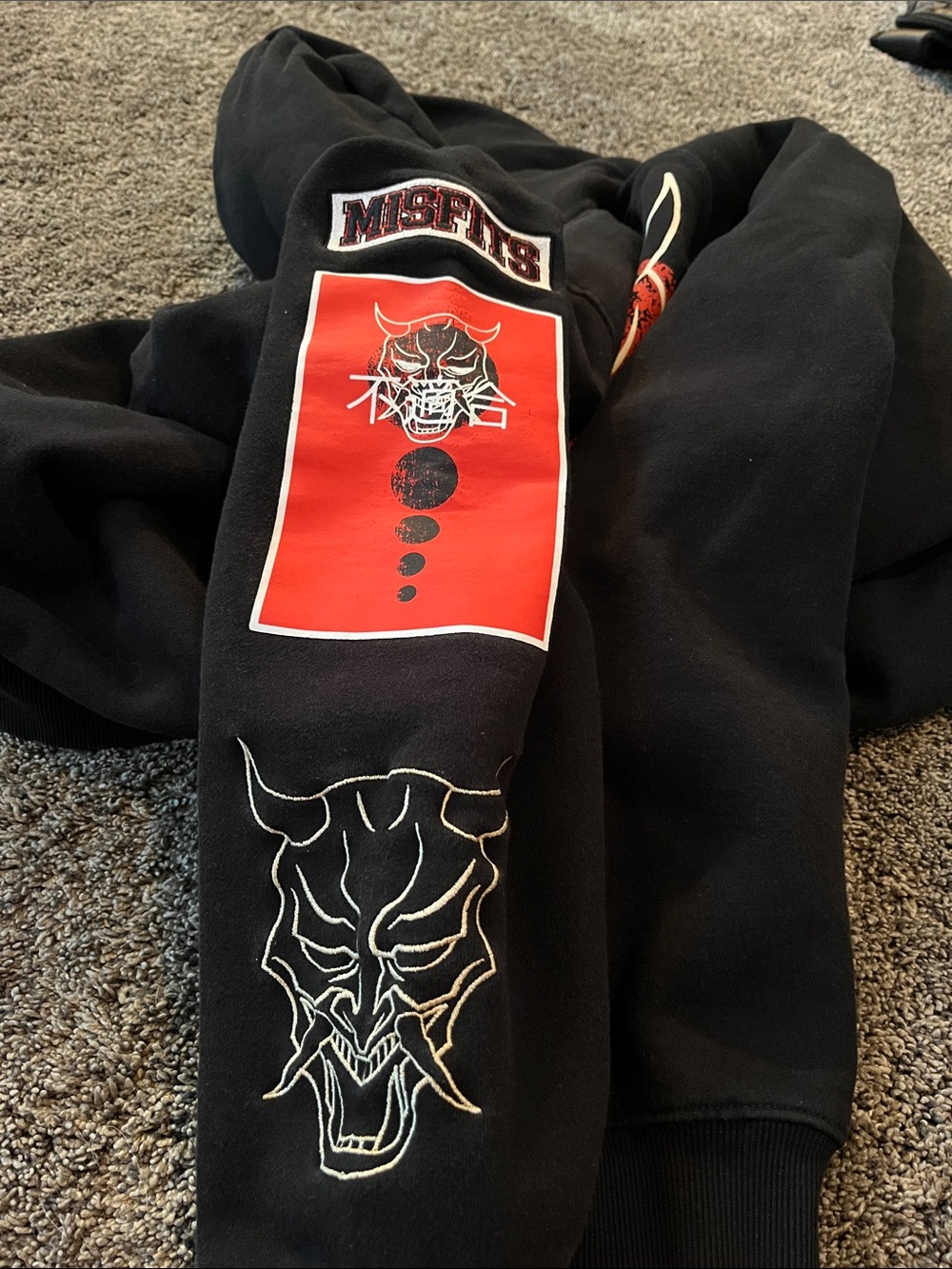 Corrupted Strength!  Misfits hoodie. Black with red and white design. 
Misfits. - Picture 11 of 11